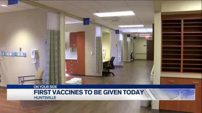 First COVID-19 vaccines administered at Huntsville Hospital on Wednesday