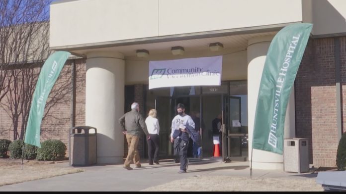Hundreds vaccinated at Huntsville Hospital's first COVID-19 Community Vaccination Clinic