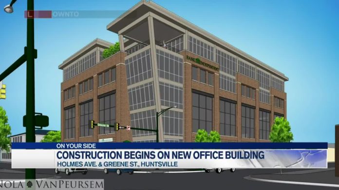 Construction begins on new five-story office building in downtown Huntsville